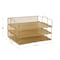 Martha Stewart Ryder 3 Tier Gold Desk Stackable Letter Tray Organizer, Steel Mesh, Tray for Files/Papers/Letters HH-OHD01-3-GLD-MS - alternate 9